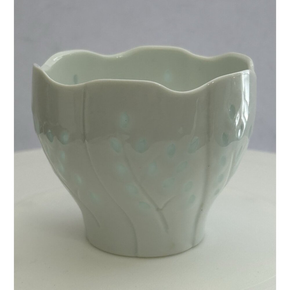 Vintage Dansk Willow Light Votive Candle Holder Gunnar Cyren White Translucent - Picture 1 of 7